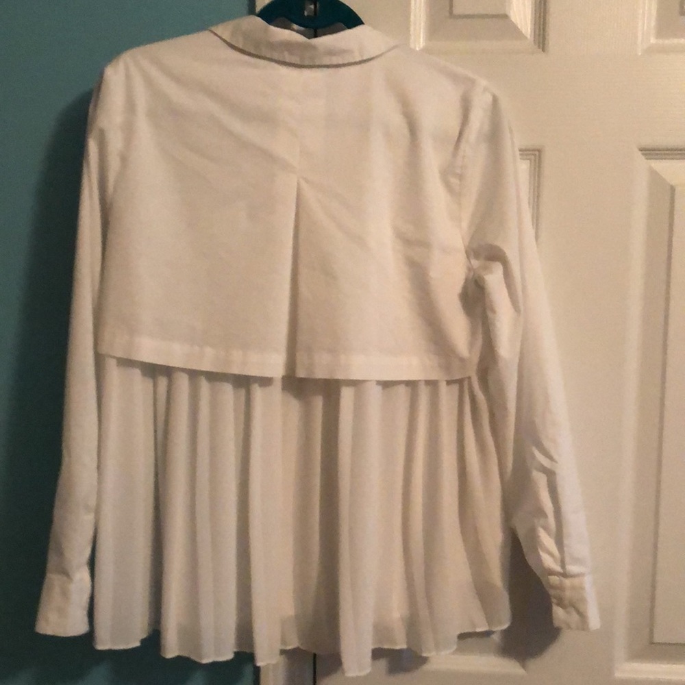Marled white blouse